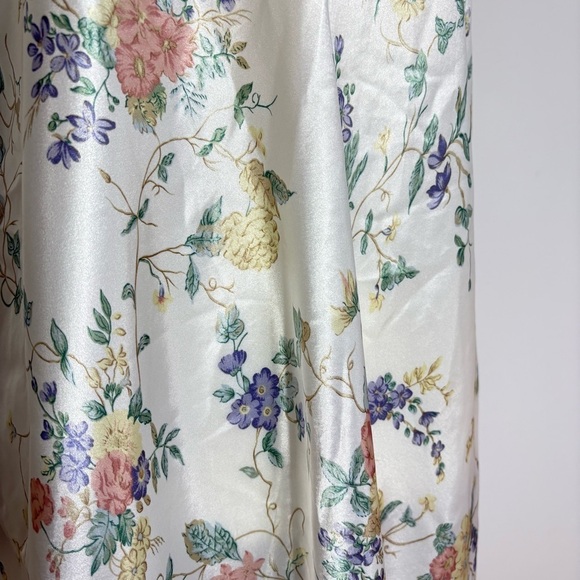BARBIZON Vintage Sleeveless Strappy Floral Botanical Slip Nightgown Chemise - Picture 7 of 16